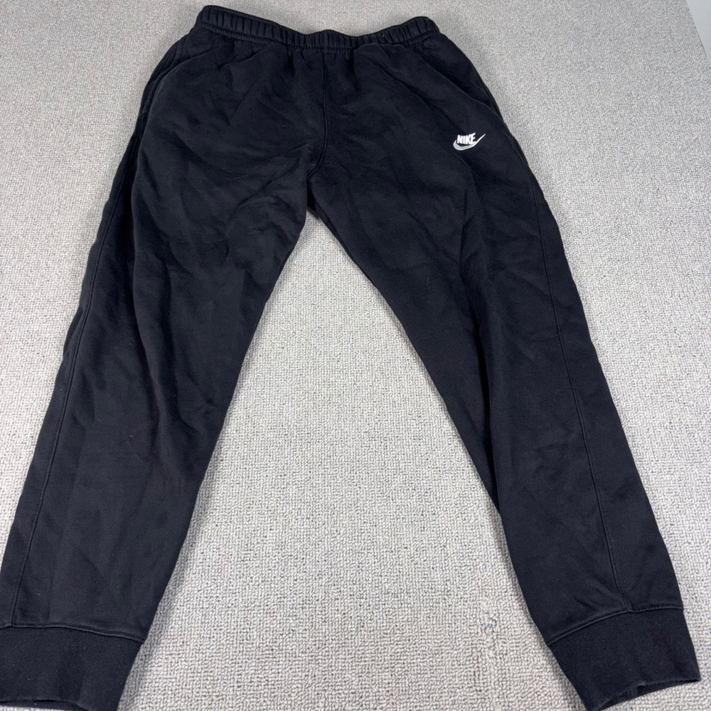 Nike Club Fleece Joggers Mens Large Black Sweatpants Athletic Gym Logo Training